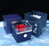 Elegant Rotating Rose Jewelry Box