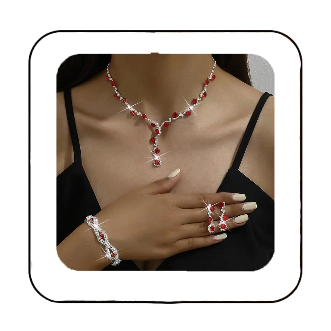 Elegant Bride Crystal Jewelry Set