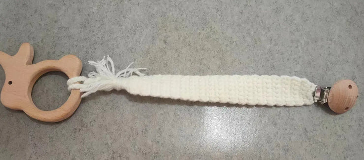 Handmade Bunny Pacifier Chain Gift Set for Infants