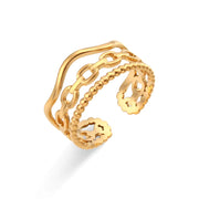 Geometric Stainless Ring