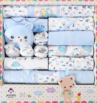 Newborn Gift Set with 18 Cotton Baby Clothes