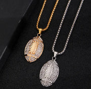 American Football Pendant Necklace