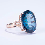 Imitation Sapphire Peacock Color Ring for Women