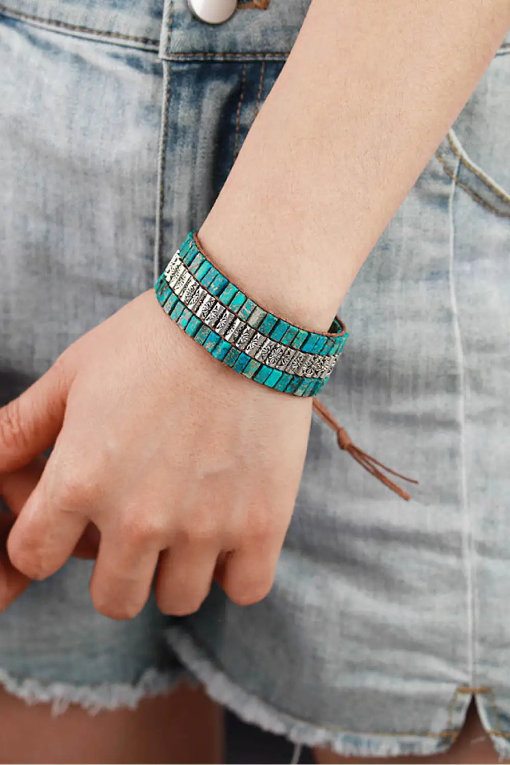 Triple Natural Stone Bracelet
