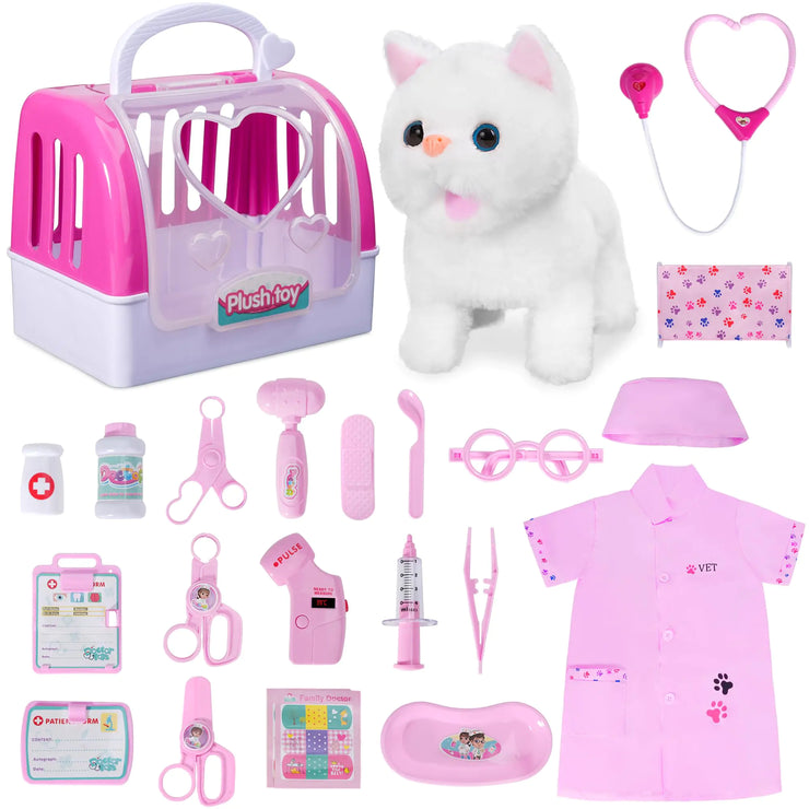 Pet Vet Doctor Playset with Kitten