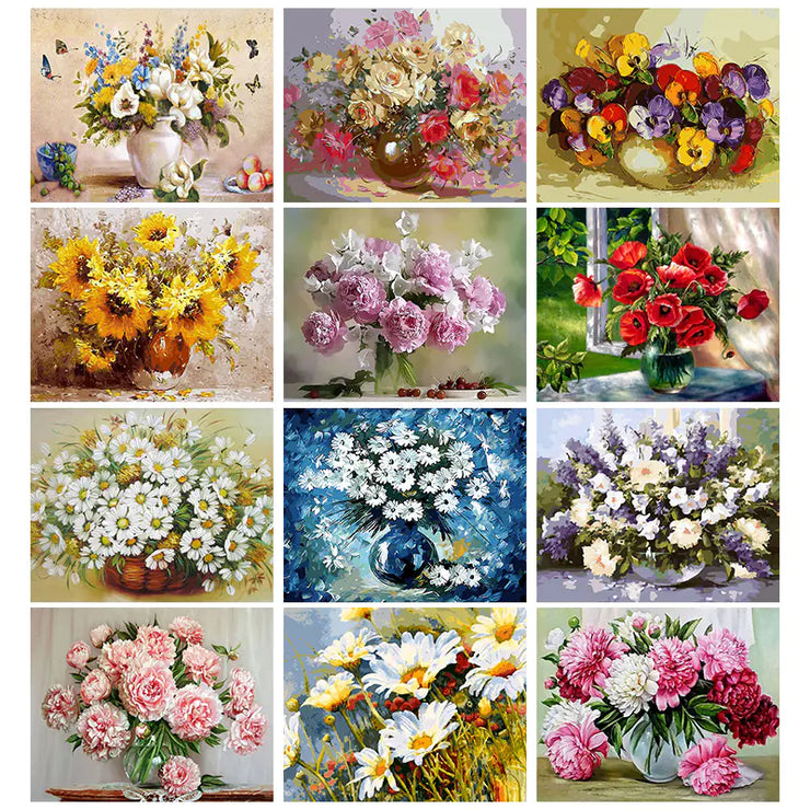 DIY 5D Diamond Painting - Flower Design