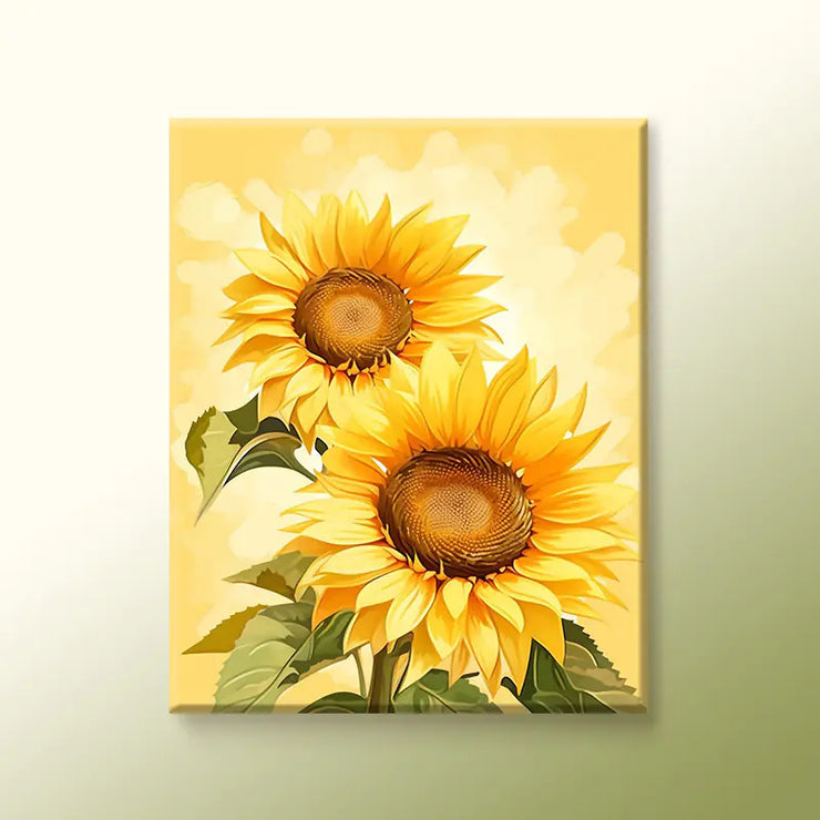 Golden Sunflower DIY Numeric Oil Painting Kit