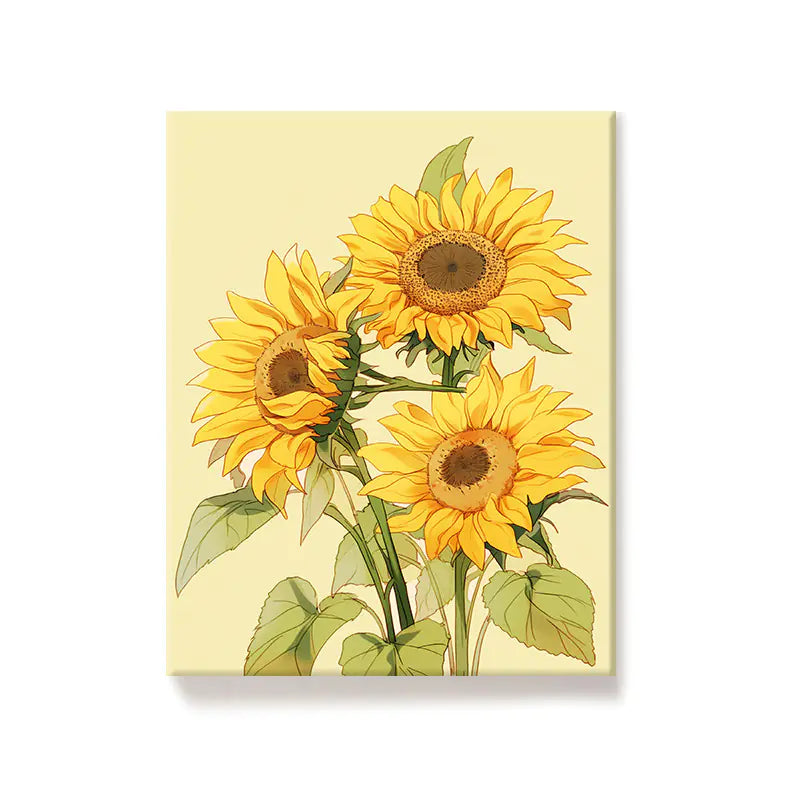 Golden Sunflower DIY Numeric Oil Painting Kit