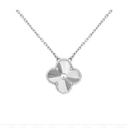Classic Double-Sided Lucky Clover Necklace with Pendant
