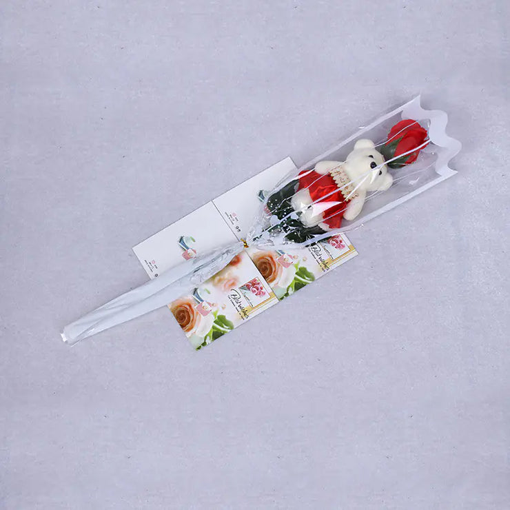 Scented Soap Flowers - Handmade Soap Rose Bear