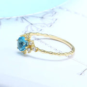 S925 Blue Topaz Sparkle Ring