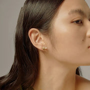 CharmBee Silver Daisy Earrings