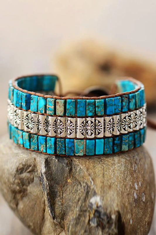 Triple Natural Stone Bracelet