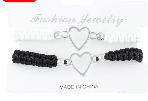 Yin Yang Couple Bracelet with Woven Design (One Piece)