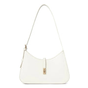 CLUCI Crescent Vegan Leather Crossbody - Adjustable White