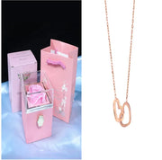 Elegant Rotating Rose Jewelry Box