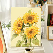Golden Sunflower DIY Numeric Oil Painting Kit