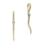 JeanBeau Golden Serpent Hoops
