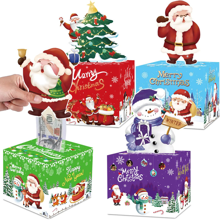 Christmas Cash Gift Box Kit - 4 Pack