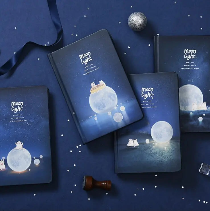 Moonlit Night Notebook with Glow-in-the-Dark