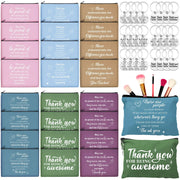 Inspirational Cosmetic Pouch & Keychain Set