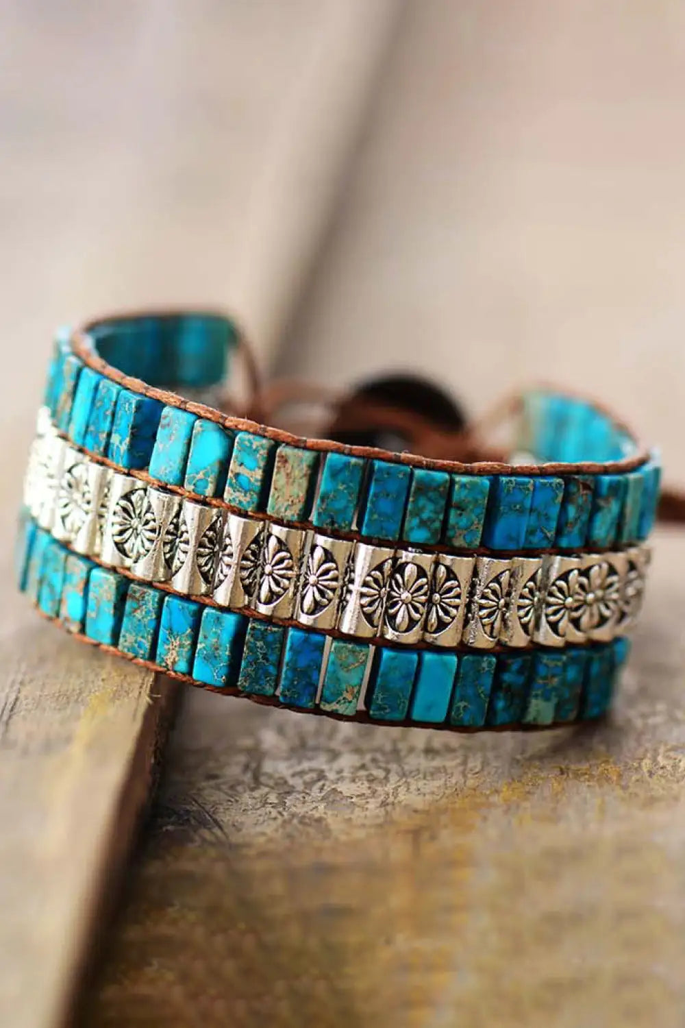 Triple Natural Stone Bracelet