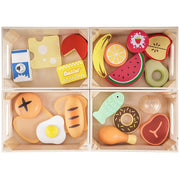Wooden Play Food Sets Pretend Play Kitchen Toys