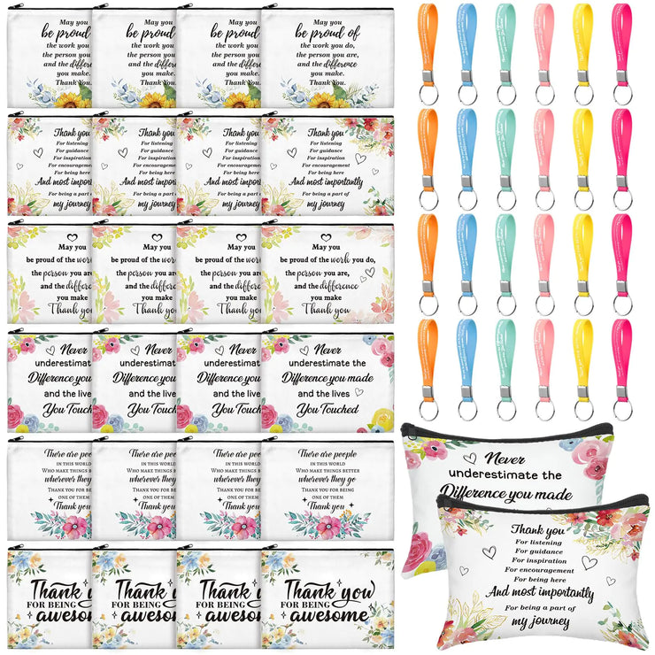 InspireZip 48 Pcs Cosmetic & Keychain Set