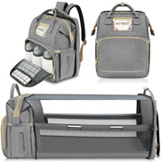 HOTBEST Unisex Baby Diaper Bag Backpack Grey Large