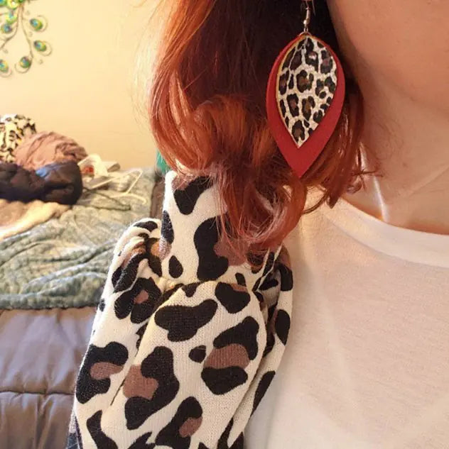 Leopard Dual-Sided Earrings