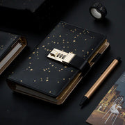Lockable Starry Sky Diary with Password Notebook