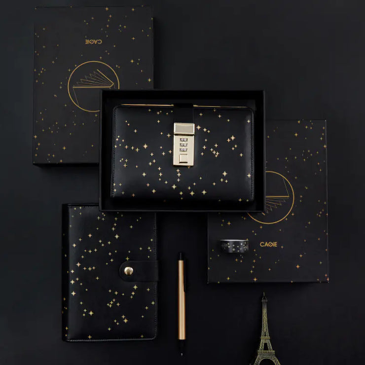 Lockable Starry Sky Diary with Password Notebook