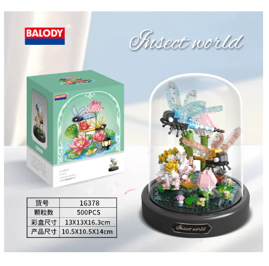 Bee Butterfly Flower Bonsai Block (Single)