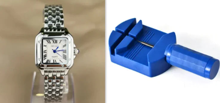 Elegant Steel Roman Scale Watch