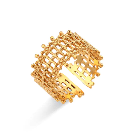 Geometric Stainless Ring