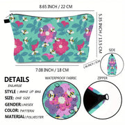 Cute Floral Bee Makeup Bag