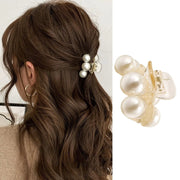 Pearl Accented Mini Hair Clips for Women