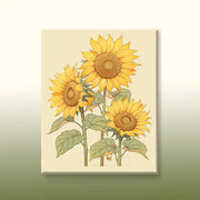 Golden Sunflower DIY Numeric Oil Painting Kit