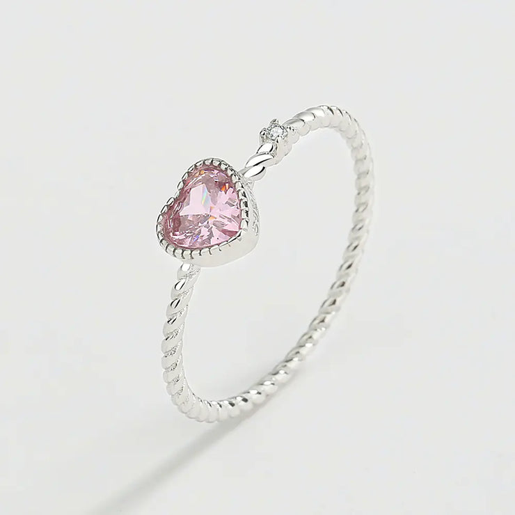 Twisted Rope Crystal Ring