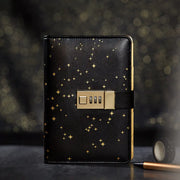 Lockable Starry Sky Diary with Password Notebook