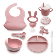Silicone Suction Baby Feeding Kit - Rose Pink
