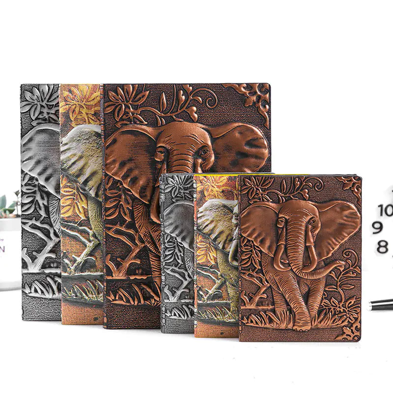 Vintage Embossed Leather Notebook