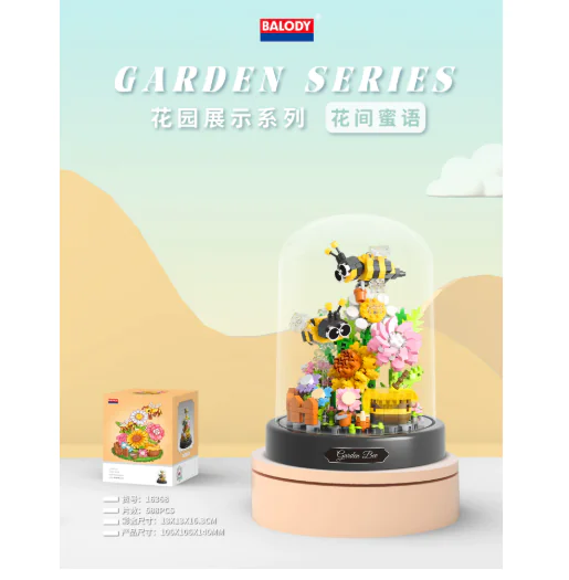 Bee Butterfly Flower Bonsai Block (Single)