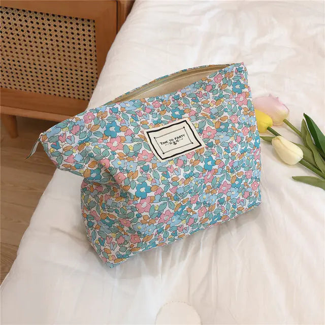 Floral Makeup Storage Bag for Travel