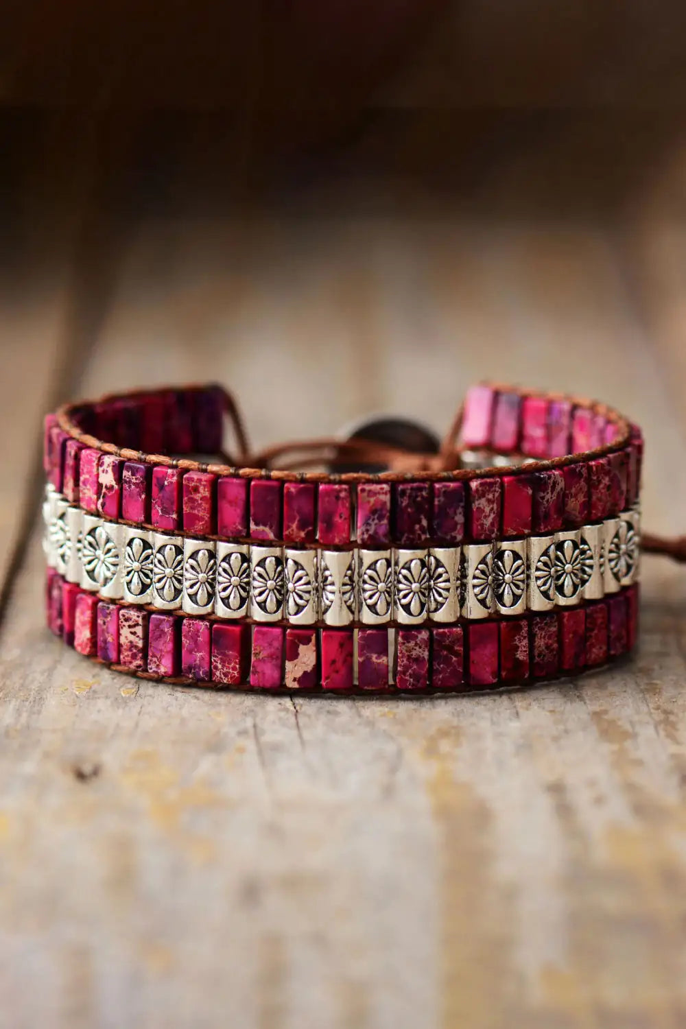 Triple Natural Stone Bracelet