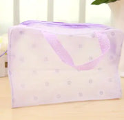Unisex Transparent PVC Floral Makeup Travel Bag