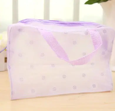 Unisex Transparent PVC Floral Makeup Travel Bag