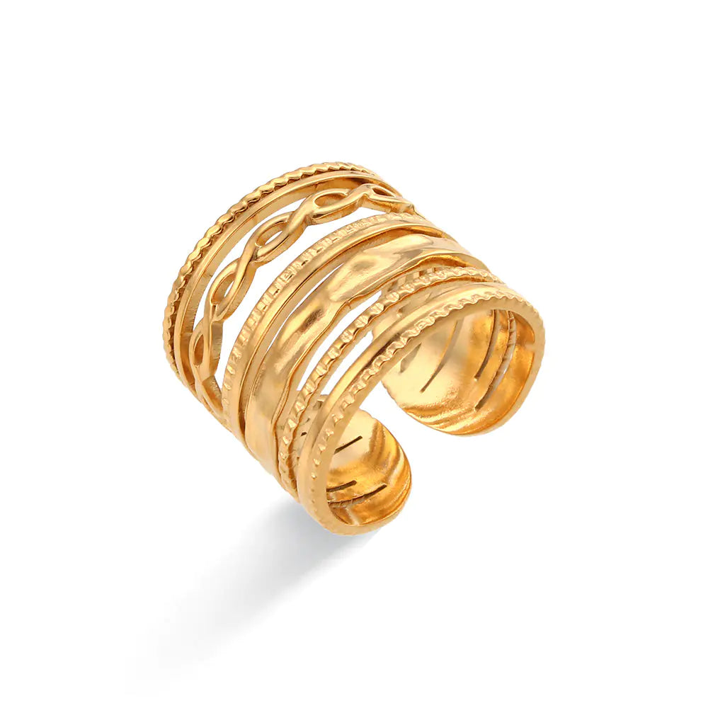 Geometric Stainless Ring