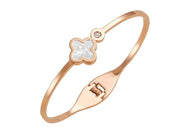 Rose Gold 18K Flower Clover Bracelet Jewelry