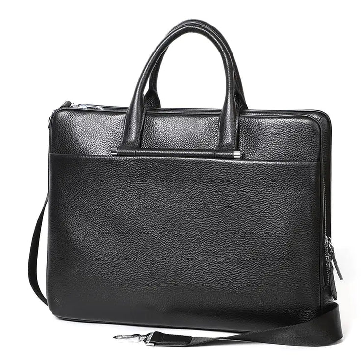 Leather Briefcase with Large Capacity